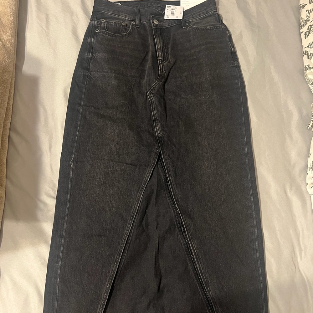 American Eagle Black Denim Skirt